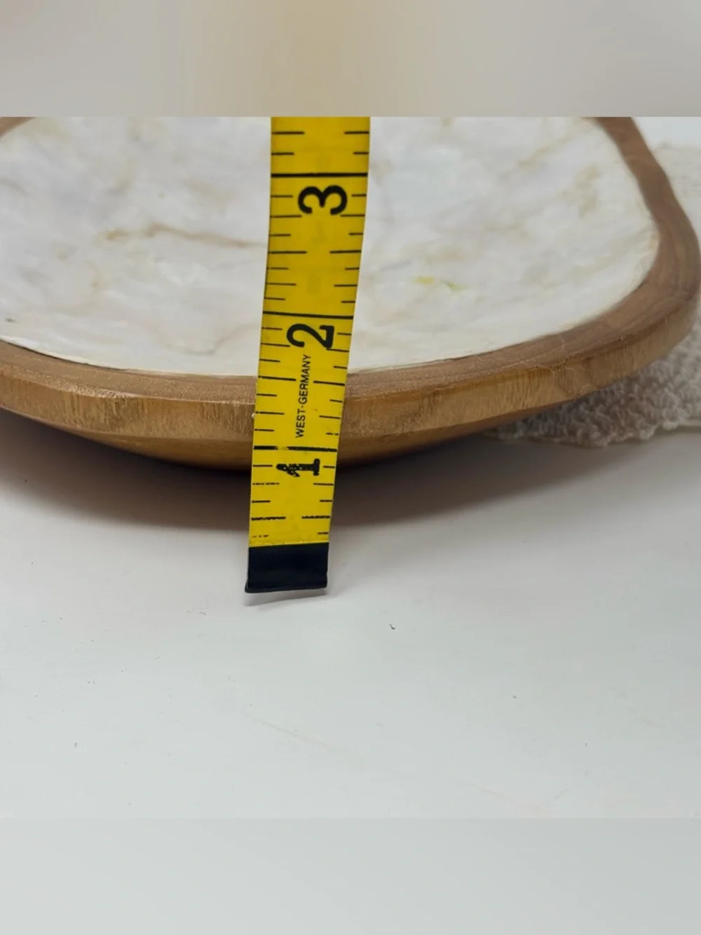 Pier 1 Mother Of Pearl Teak Wood Trinket Dish Decorative Bowl Beachy Bohemian